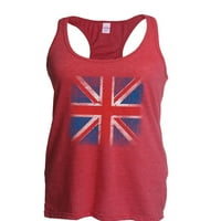 Običan-to je dosadno - Ženska majica bez rukava, veličina do 2 inča-zastava Velike Britanije
