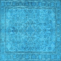 Tradicionalni pravokutni perzijski tepisi u svijetloplavoj boji za prostore tvrtke, 5' 7'