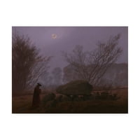 Zaštitni znak likovna umjetnost 'Šetnja u sumrak' platno umjetnost Casparada Davida Friedricha