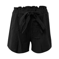 Ženske Ležerne kratke hlače, jednobojne rastezljive ljetne kratke hlače visokog struka za uličnu odjeću