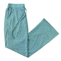 Ženske modne ljetne obične Ležerne Duge hlače s džepovima i elastičnim elastičnim strukom u zelenoj boji, u zelenoj boji.