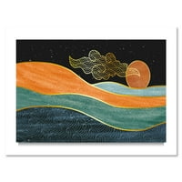 Sažetak prirode morsko sunce Sky Mountain Pejzažno slikanje platno umjetnički tisak