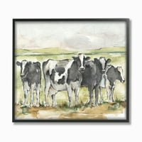 Stupell Industries krava pašnjaka farmi krajolik akvarel akvarel za akvarel uokvirena zidna umjetnost od strane ethana harper