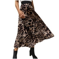 Ženska haljina, Ženska plisirana suknja s leopard printom, ženska rastezljiva suknja za zabave visokog struka, novi prijedlozi, veličina