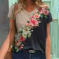 Ženska modna ležerna majica sa slatkim uzorkom u obliku slova B, bluza, majica kratkih rukava, ljetni topovi, topovi za izlazak,