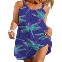 + Ženski ljetni kupaći kostim za plažu, kupaći kostim s pelerinom, Mini haljina bez rukava s naramenicama velike veličine, boho ženska