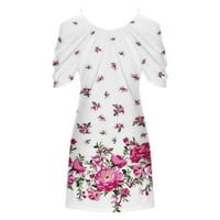 Odjeća Za plažu za žene, modna ljetna mini ležerna haljina s naramenicama s kratkim rukavima s kratkim rukavima