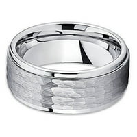 Zaručnički prsten od kovanog volframovog karbida s mat završnom obradom za muškarce i žene iz 8. razreda