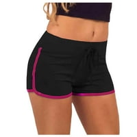 Ženske jogging i fitness trenirke, rastezljive uske kratke hlače s vezicom u struku