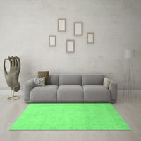 Moderni pravokutni apstraktni tepisi u smaragdno zelenoj boji za prostore tvrtke, 5' 8'