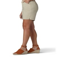 Ženske jednobojne bermudske kratke hlače od chinosa