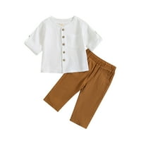 Odjeća za djevojčice u proljeće i ljeto pamučna majica kratkih rukava s cvjetnim uzorkom duge hlače odjeća slatka odjeća
