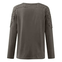 Ženske majice Plus Size, Ženski Casual čipkasti puloveri s dugim rukavima, Bluza za mršavljenje, majice, majice