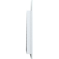 Ekena Millwork 38 W 3 4 H desni trokut Gable Oblub - Funkcionalan desni bočni tok, PVC Gable Obloni