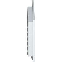 Ekena Millwork 34 W 30 H vrhunski gornji otvor za zabavu: Funkcionalan, PVC Gable Vent W 1 4 Flat Trim okvir