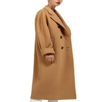 Ženski Trenč kaputi s izrezom na reveru pametni vuneni kaput s polka točkicama ležerna gornja odjeća kardigan za putovanja od 9 do