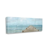Galerija slika na obali s pogledom na ocean, zidna umjetnost s printom na platnu, dizajn