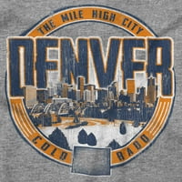 Denver Mile High Grad Retro Colorado majica s patentnim zatvaračem za muškarce i žene u miljama