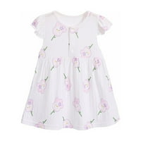 Ljetna tanka crtana cvjetna haljina za malu djecu, prozračna haljina za djevojčice od mjeseci do godina, veličina 120