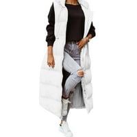 Ženska jakna jesenska lagana proljetna jakna vintage dukserica pamučna donja odjeća srednje duljine podstavljena Dugim rukavima S