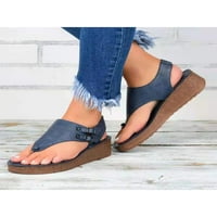 Ženske sandale na klin s otvorenim nožnim prstima, udobne japanke, ljetne cipele za plažu, veličina 4,5-11,5