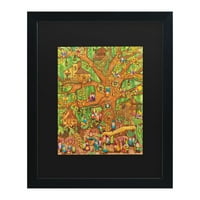 Andrea Strongwater 'Gnomes Dance Party' Matted uokvirena umjetnost