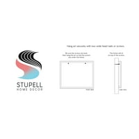Stupell Industries Moderni kontrastni oblik Apstrakcija plavo ljubičasto zelena, 14, dizajn Melissa Wang