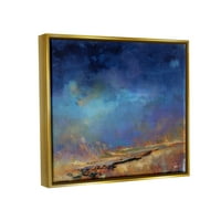 Stupell izgubljena zemlja Sažetak krajolik Sažetak Slikanje zlatnog plutara uokvireni umjetnički print zidna umjetnost
